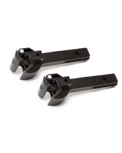 pair of 1.5" Scale Plastic Solid Long Shank Couplers (black)