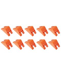 Tall Wheel Chocks - Orange, 5 Pairs