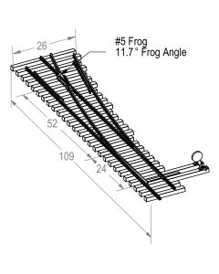 #5 Right Hand Switch Kit (32' radius)