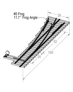 #5 Left Hand Switch Kit (32' radius)
