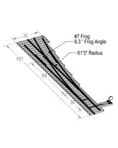 #7 Right Hand Switch Kit (60' radius)