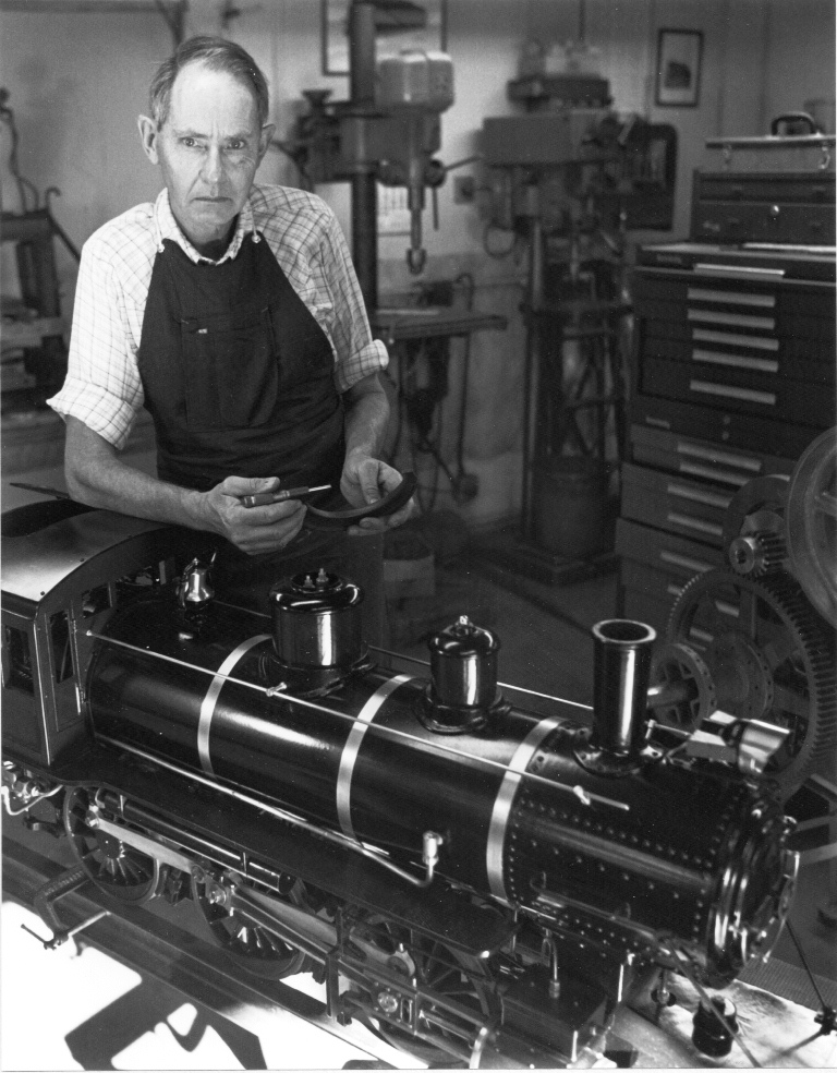 Allen Models founder Gene Allen with an Allen Mogul